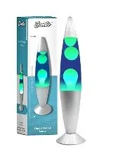 Jambo 16-Inch Beautiful Lamp- Blue with Yellow/Green Wax, Relaxing Night Light Nighlight Home Decor Living Room Office Bedroom ...