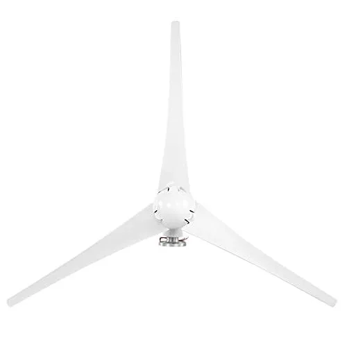 Hilitand 800W Small Wind Generator Turbines Kit Wind Turbine Businesses 3 Blades Power Parts for Marine Home Charging(24V white...